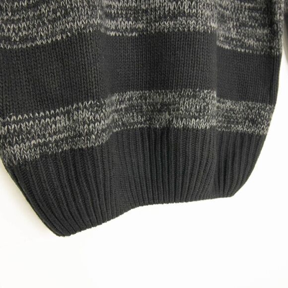 NWOT Eddie Bauer Turtleneck Striped cotton blend Sweater, Black, XL - Picture 4 of 10